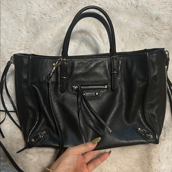 balenciaga papier a4 mini Black Leather Handbag - Picture 1 of 7